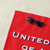 Serviette De Plage 250e anniversaire USA Patriotic American Flags (En situation)