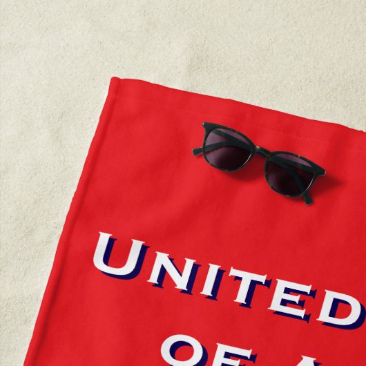 Serviette De Plage 250e anniversaire USA Patriotic American Flags (En situation)