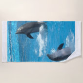 Serviette De Plage 2 Dauphins Beach Towers (Devant)
