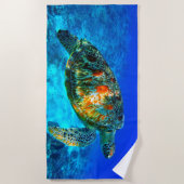 Serviette de plage 30 sous-marine (Devant)