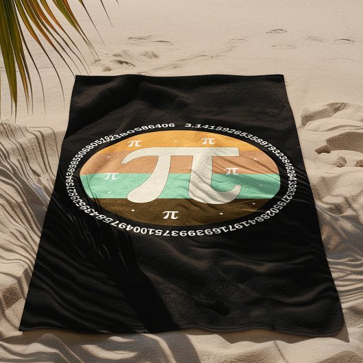 Serviette De Plage 3.14 Conception de la Journée nationale Pi - Idée