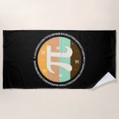 Serviette De Plage 3.14 National Pi Day Design  - Pi Day Gift Idea (Devant)