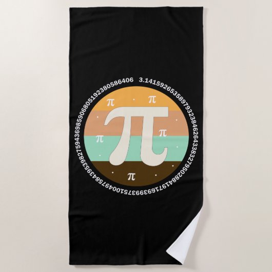 Serviette De Plage 3.14 National Pi Day Design  - Pi Day Gift Idea (Devant)