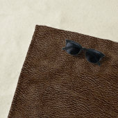 Serviette De Plage 3 Lettre Monogramme Beige Brown initial look (En situation)