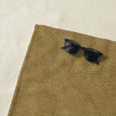 Serviette De Plage 3 Lettre Monogramme Beige Brown initial look (En situation)