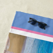 Serviette De Plage 3 Mignons Alpacas En Casquettes Solaires Personnal (En situation)