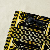 Serviette De Plage 40e anniversaire Art Déco Gold Black Great Gatsby (En situation)
