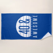 Serviette De Plage 40e anniversaire Retro Sunset (Devant)