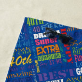 Serviette De Plage 40e anniversaire spécial cadeaux personnalisés (En situation)