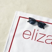 Serviette De Plage 4 juillet Patriotic Hound Dog Personnalisé (En situation)