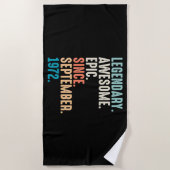 Serviette De Plage 50 ans Lengendary Awesome Epic depuis (Devant)