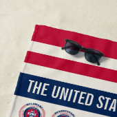 Serviette De Plage 50 États d'Amérique United States Beach Towel (En situation)