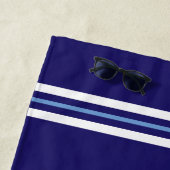 Serviette De Plage 50e anniversaire Capitaine Ancre de corde nautique (En situation)