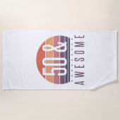 Serviette De Plage 50e anniversaire Retro Sunset (Devant)
