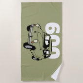 Serviette De Plage 600 v2 vert (Devant)