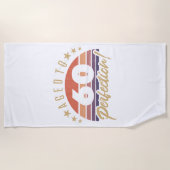 Serviette De Plage 60e Humour d'anniversaire Retro (Devant)