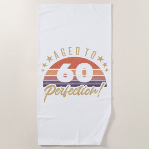Serviette De Plage 60e Humour d'anniversaire Retro