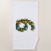 Serviette De Plage 6th Birthday Sea Turtle Tortoise Theme Party 6 Yea (Devant)