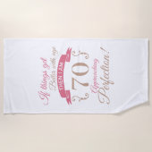 Serviette De Plage 70e anniversaire mieux avec l'âge (Devant)