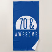 Serviette De Plage 70e anniversaire Retro Sunset (Devant)