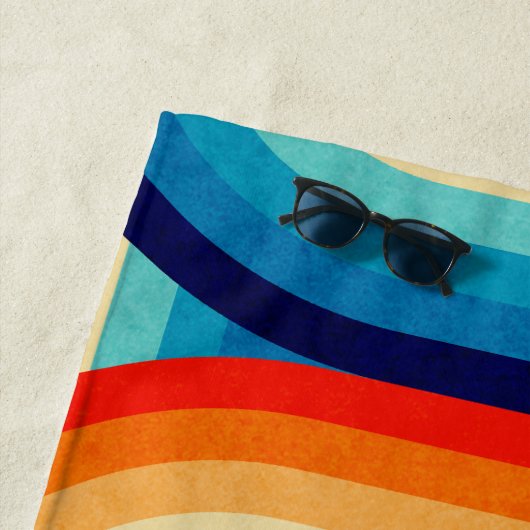 Serviette De Plage 70s Double Wave (En situation)