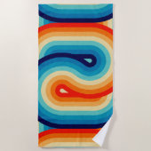 Serviette De Plage 70s Double Wave (Devant)