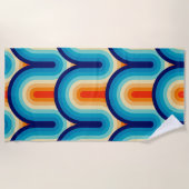 Serviette De Plage 70s Rainbow Curves (Devant)