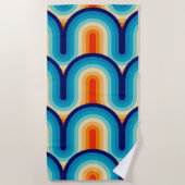 Serviette De Plage 70s Rainbow Curves (Devant)