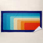 Serviette De Plage 70s Square Rainbow (Devant)
