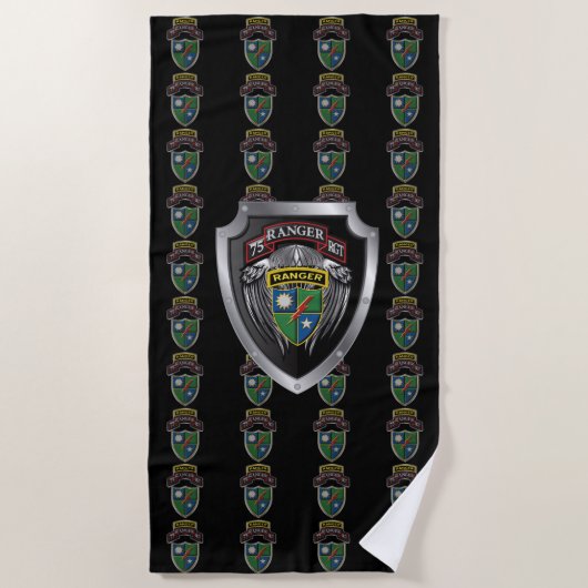 Serviette De Plage 75e régiment de rangers (Devant)
