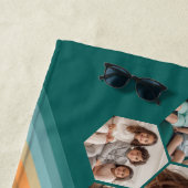 Serviette De Plage 7 Photo Collage funky hexagone couleur coucher de (En situation)