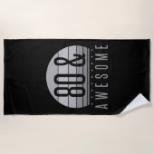 Serviette De Plage 80e anniversaire Retro Sunset (Devant)