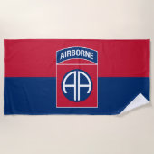 Serviette De Plage 82e division aérienne Flag Military Vétéran (Devant)