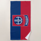 Serviette De Plage 82e division aérienne Flag Military Vétéran (Devant)