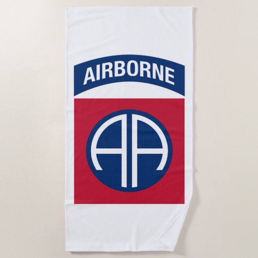 Serviette De Plage 82e division aéroportée Insignia (Devant)