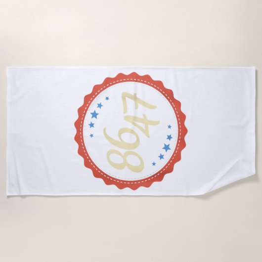 Serviette De Plage 86 47 Anti Trump drôle (Devant)