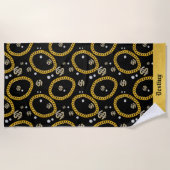 Serviette De Plage 90's Hip Hop Rap Music Gold Cuban Link Chain (Devant)