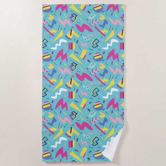 Serviette De Plage 90s Retro Pop Art Motif (Devant)