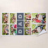 Serviette De Plage 9 Photo Collage papa Fête des pères (Devant)