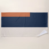 Serviette de plage à blocs de couleur abstraite d' (Devant)