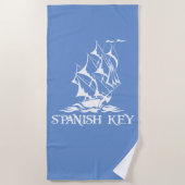 Serviette de plage à clé espagnole - Logo blanc (Devant)