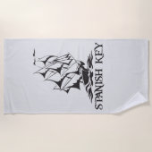 Serviette de plage à clé espagnole - logo noir (Devant)