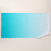 Serviette de plage à dégradé bleu (Devant)