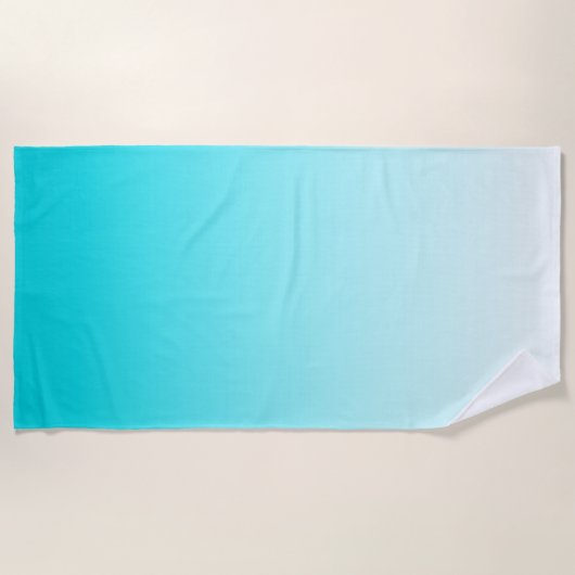 Serviette de plage à dégradé bleu (Devant)