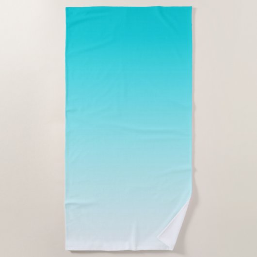 Serviette de plage à dégradé bleu (Devant)