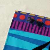 Serviette de plage à fleurs de lune (En situation)