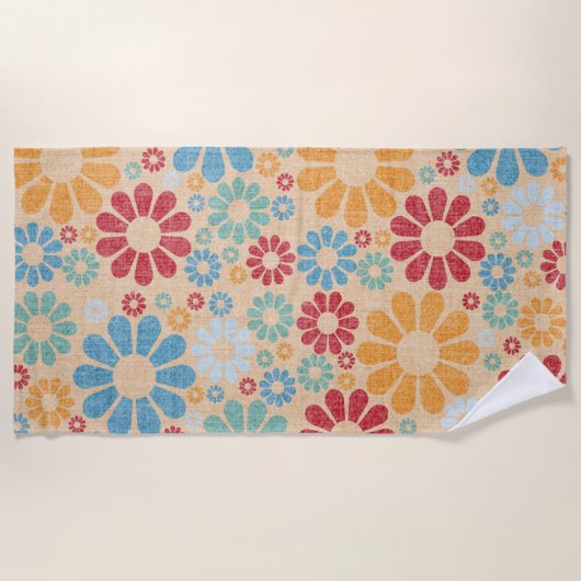 Serviette de plage à fleurs Power Beach (Devant)
