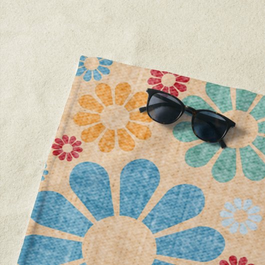 Serviette de plage à fleurs Power Beach (En situation)