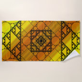 Serviette de plage à géométrie fractale (Devant)