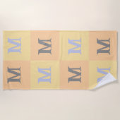 Serviette de plage à initiales personnalisées (Devant)